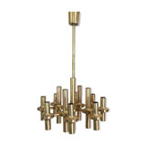 Chandelier brass by the Maison Sciolari circa 1960