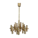 Chandelier brass by the Maison Sciolari circa 1960