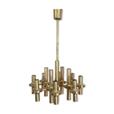 Chandelier brass by the Maison Sciolari circa 1960