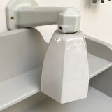 Art deco wall lamp in opaline and porcelain