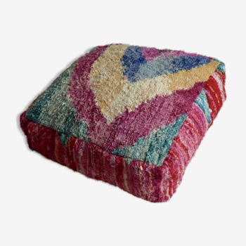 Hand-woven Goat-woven Berber pouf