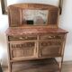 Vintage solid wood sideboard / serving trolley, Art Deco style