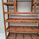 Bookcase shelf in bamboo and vintage rattan