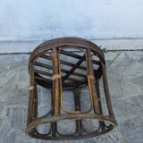 Rattan pouf