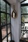 Miroir en rotin vintage en forme goutte