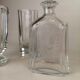 Art Deco three-piece crystal set by Elis Bergh, Kosta, Sweden, 1930s.
