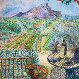 Terrace with Mediterranean view signed
