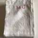 Set of 6 spare towels bathroom 1930 in linen caviar embroidered MG