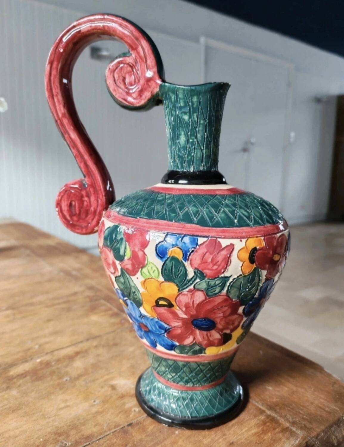 Ceramic carafe Vallauris 1960