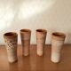 Lot de 4 vases en grès vintage