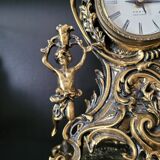 Louis XV style gilded bronze clock