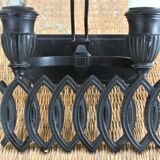 Pair of black metal sconces