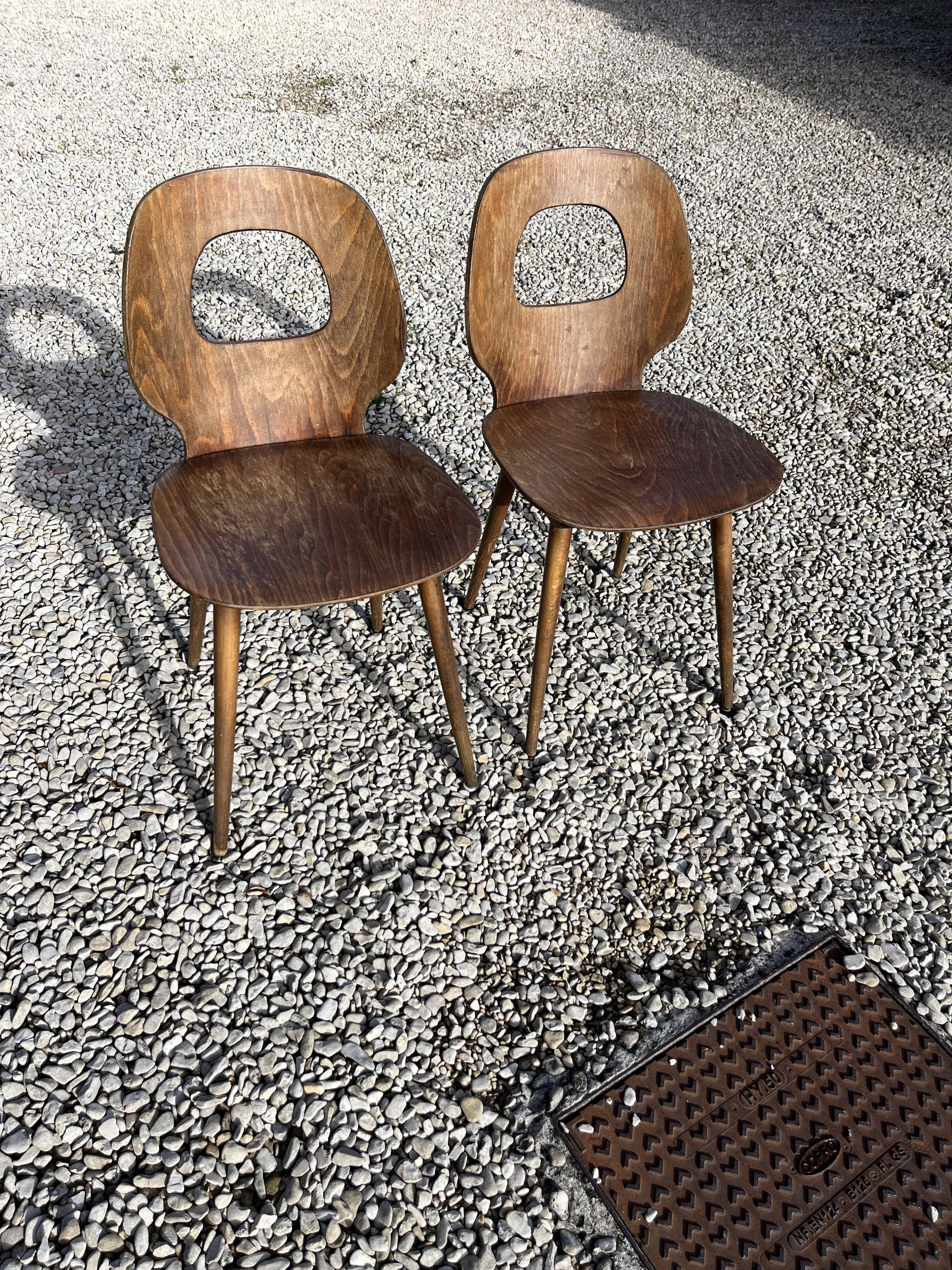 Pair of Baumann Fourmi chairs
