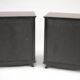 Paire de buffets en laque noire a decor de croisillons circa 1950