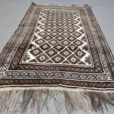 Vintage Persian Luri Gabbeh Rug 245x138 cm medium, shabby chic Red