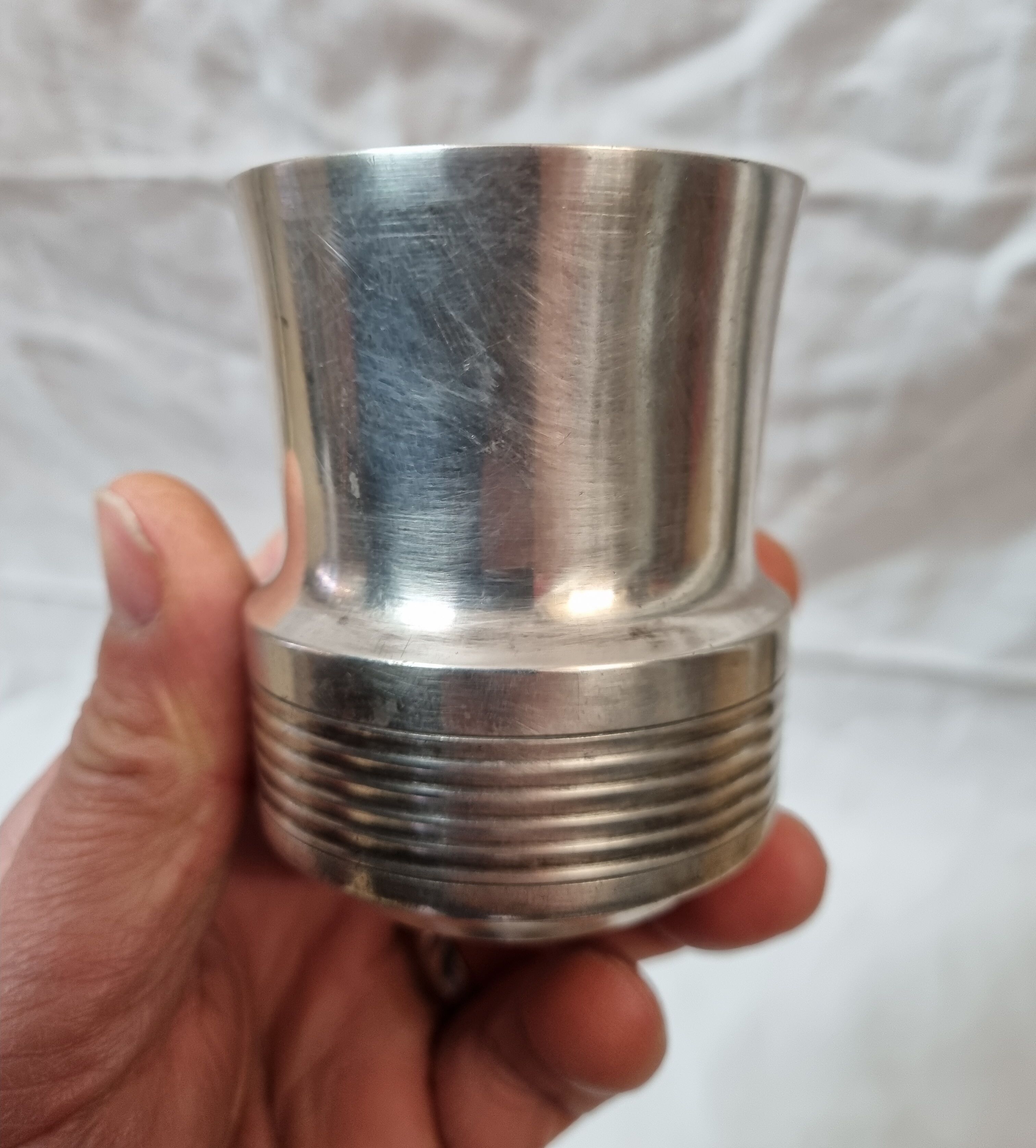 Timbale silver metal 1960