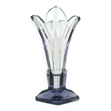 Art Deco vase, crystal, Moser, Czechoslovakia, 1930s