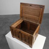 Rustic Oak paneled Trunk or chest, France 18th Century