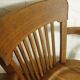 American solid oak armchair, swivel 360 °, tilting & adjustable in height. c. 1920