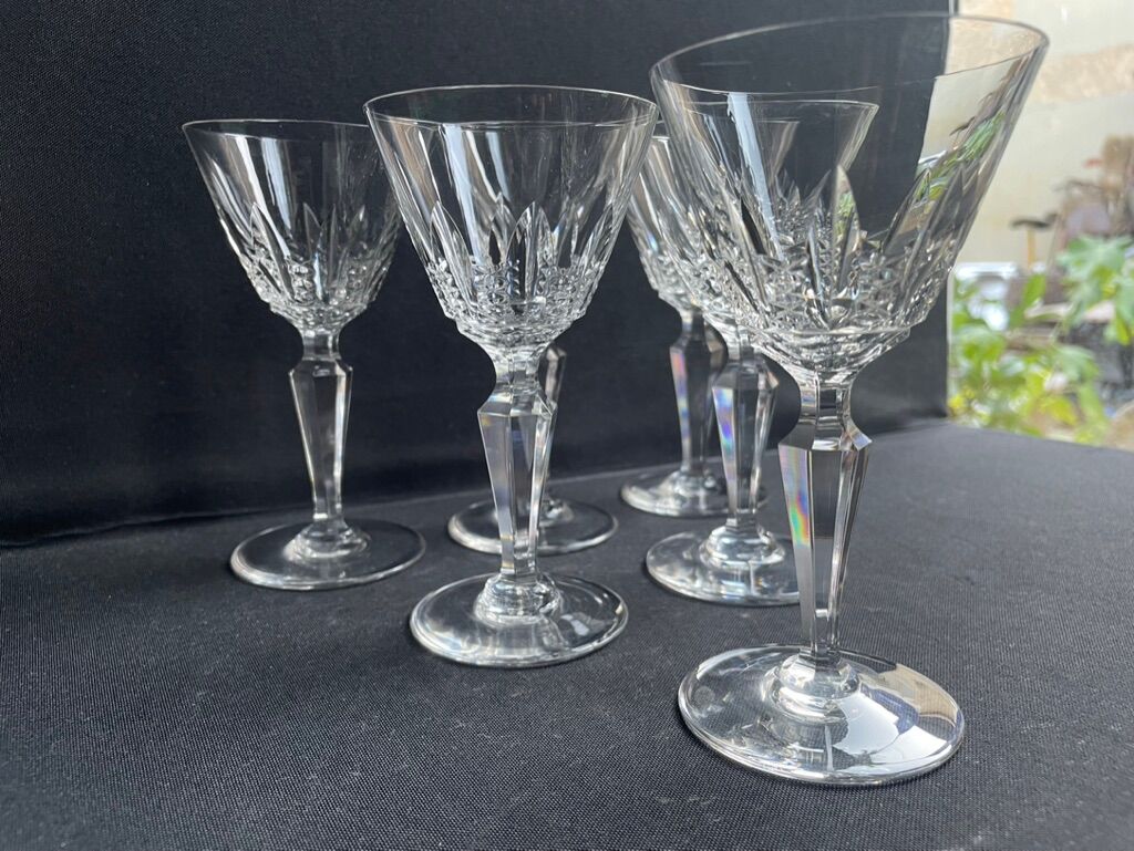 6 port glasses stamped Baccarat - Service Austerlitz