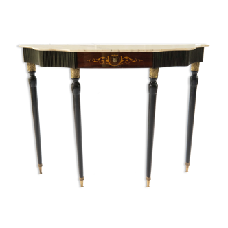 Mid-Century Vanity Table with Marble Top Table, Italy 1960's