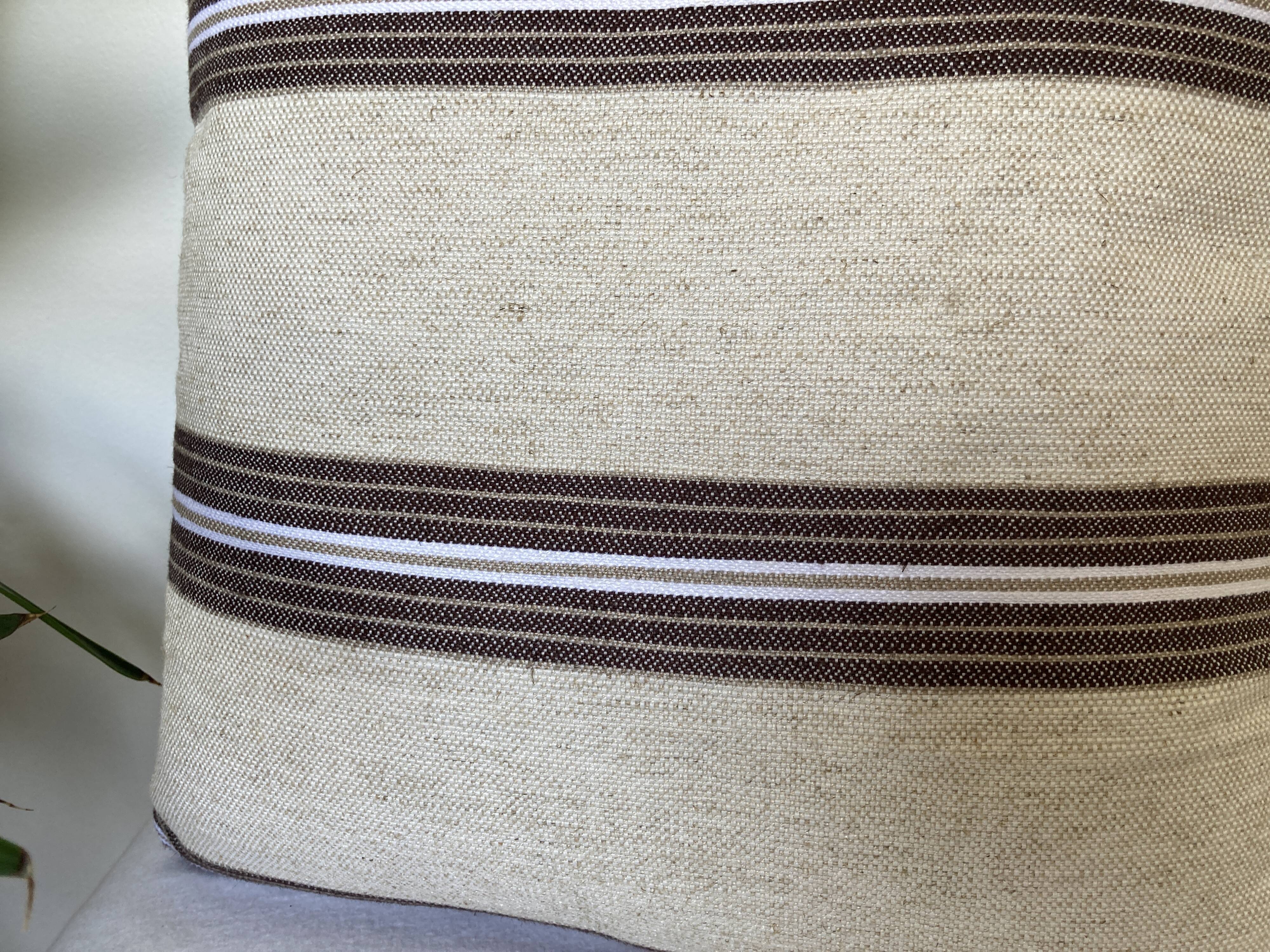 Beige linen cushion
