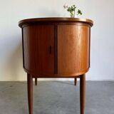 Vintage desk tambour teak