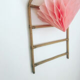 Vintage rattan coat rack