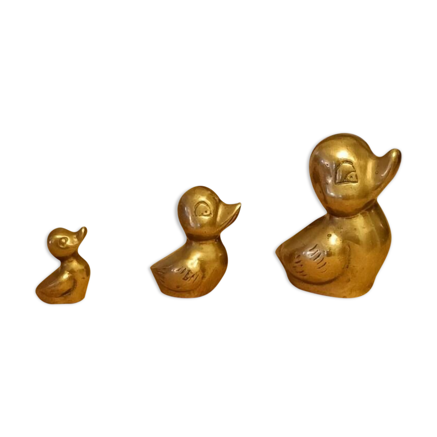 Vintage Solid Brass Ducks
