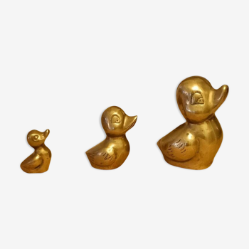 Vintage Solid Brass Ducks