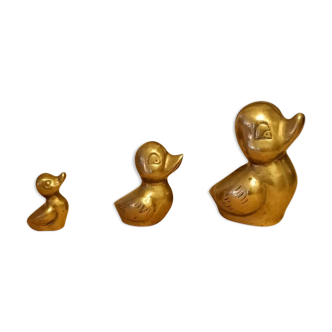 Vintage Solid Brass Ducks