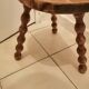 Tabouret demi lune vintage en bois massif 2