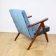 Fauteuil B-310 VAR en velours bleu mer - 2 pièces disponibles
