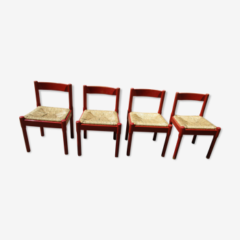 Four chairs Carimate Vico Magistretti Cassina