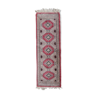 Vintage carpet Uzbek Bukhara handmade 32cm x 97cm 1970s