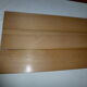 Vintage thong wall shelf, wood and black lace-up metal