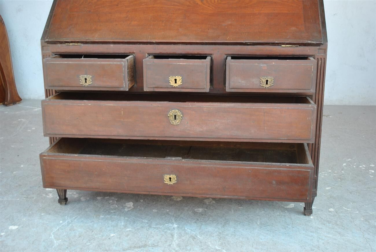 Secretary of slope of time style Directoire mahogany 18th