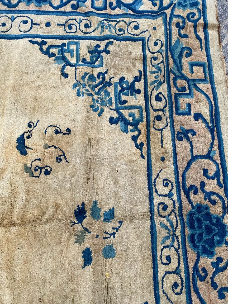 Tapis ancien chinois pékin fait main 194x260 cm