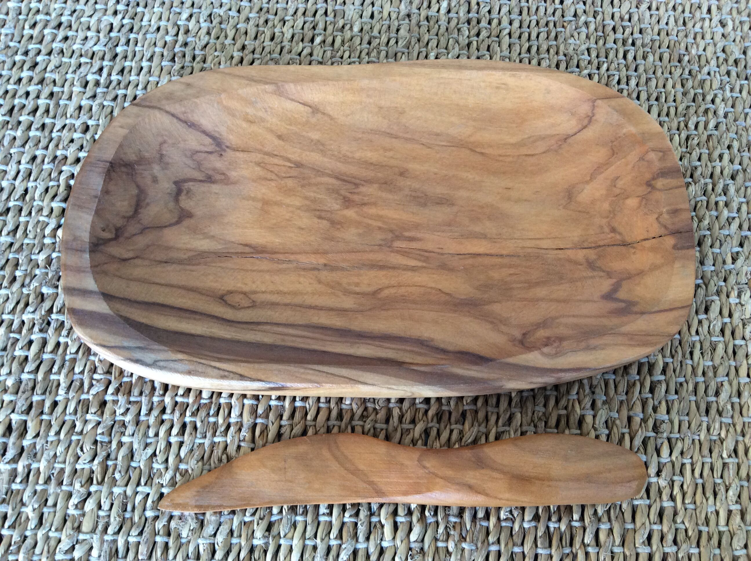 Wooden butter dish