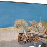 Abstract painting by Maurizio Bini (1940), signed and dated 1972