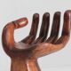 Sculptural wooden hand chair