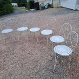 6 chaises en fer forgé