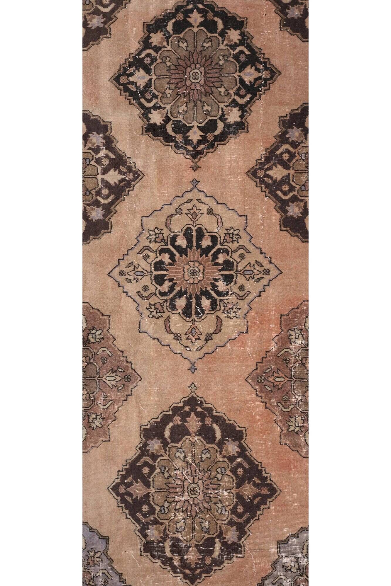 Vintage Turkish hallway rug 81x722 cm