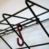 String black metal coat and hat rack, 1950s
