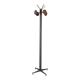 Vintage 1960s floor coat rack in black metal and wood, Italian design