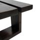 Minimalist vintage sofa design in wengé wood solid slatted bench