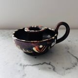 Alsatian pottery candlestick