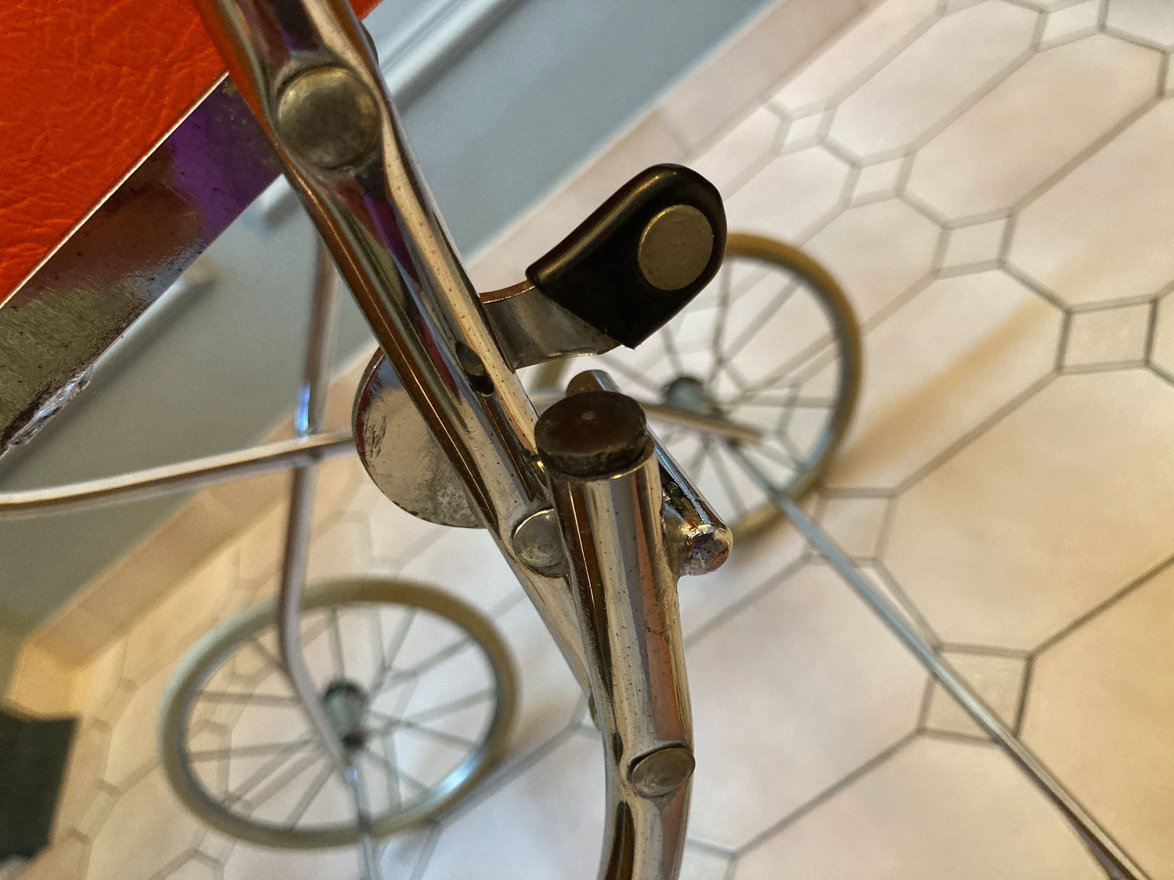 Vintage landau orange and chrome around 1970