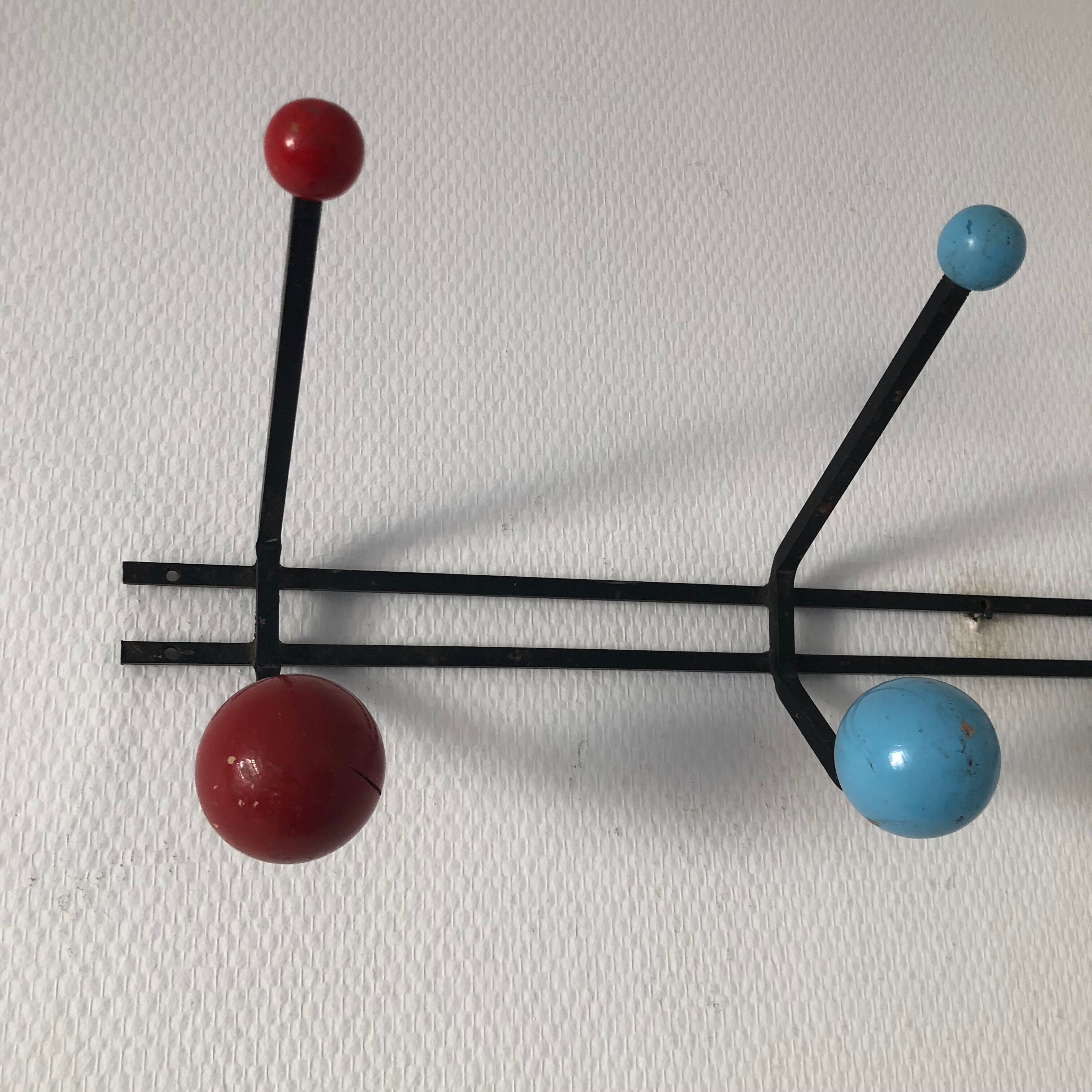 8 hanger hooks balls 66cm vintage 1960