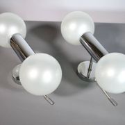 Space Age Wall Lights in Chrome by Motoko Ishii for Staff, 1970s